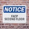 Signmission FACP Second Floor, 10 in W x Rectangle, Plastic OS-2PACK-NS-P-710-L-12415 - alternate 6